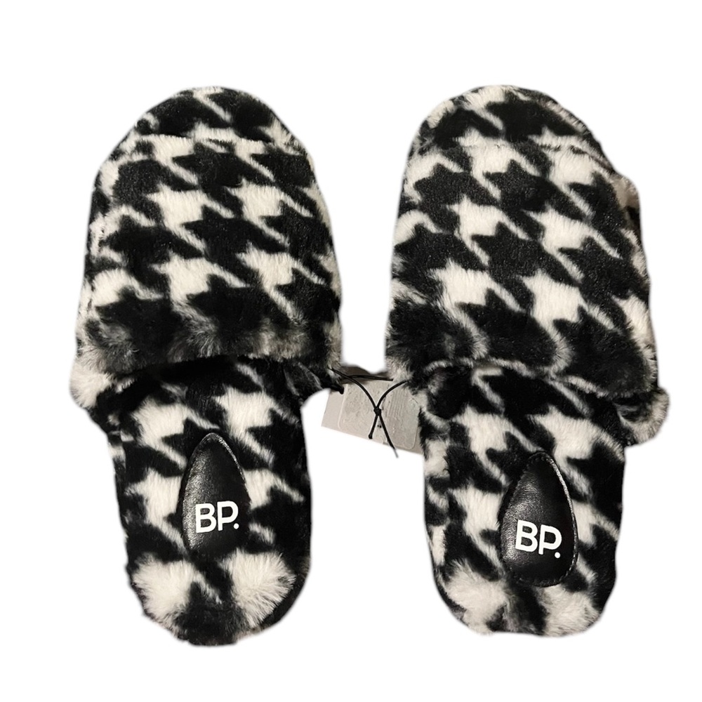 BP Faux Fur Slides NWT
